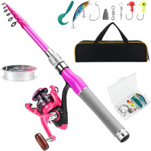 Fishing Rod and Reel Combo Carbon Fiber Telescopic 1 Kit