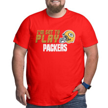 Herr stor och lång sport-T-shirt med fotbollslagslogotyp