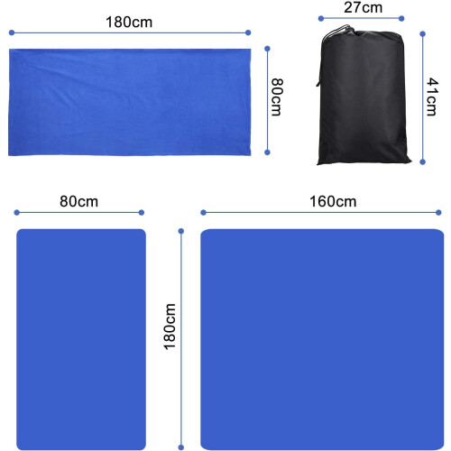 Fleece soveposeforing med lynlåsopbevaringspose 1