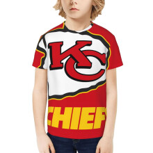 KC Chiefs T-shirt met korte mouwen voor jeugdige sportfans