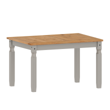 Corona Grey Wax 4'0" Dining Table Solid Wood Pine
