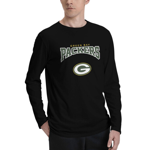 GBP_Packers Ανδρικό T-shirt με μακριά μανίκια και στρογγυλή λαιμόκοψη, με το λογότυπο της 1