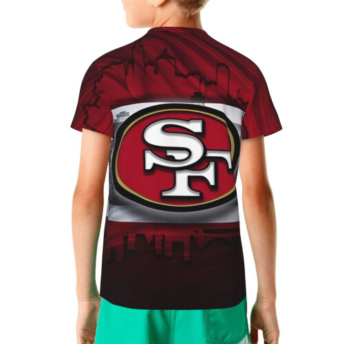 Νεανικό κοντομάνικο μπλουζάκι 49ers για λάτρεις των σπορ 1