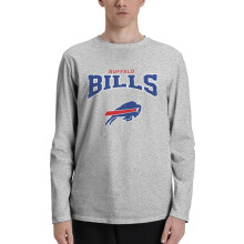 Herre T-shirt med rund hals og lange ærmer til baseballfans