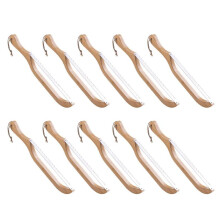 10X Houten Broodmes, 15,8 Inch Gekarteld Mes met Houten Handvat Broodsnijder voor Zelfgebakken Brood Zuurdesembroodsnijder