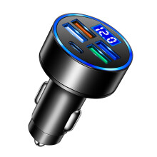 Încărcător auto USB + PD cu afișaj LED, 4 porturi, 3 buc.