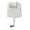 NES Home Dual Flush Concealed Cistern and Brushed Brass Square Flush Plate 2