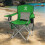 Camp chair with shade canopy folding recliner black 2