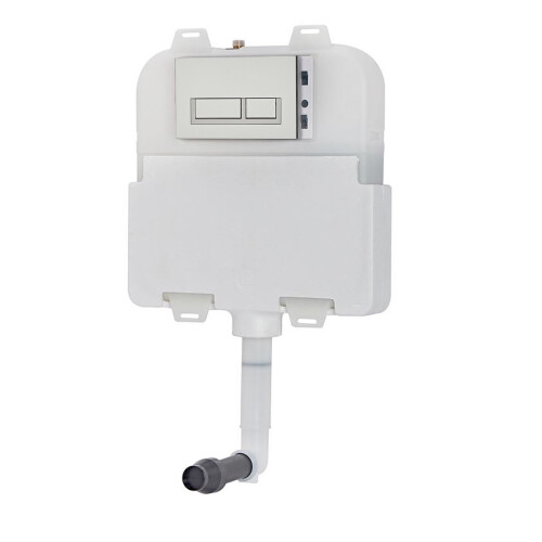 NES Home Dual Flush Concealed Cistern and Painting With Chromed Flush Plate