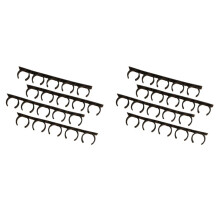 8x Adhesive Spice Clip Gripper Clips, Holds 20 Spice Jars, Black, Spice Organizer for Pantry,for Kitchen, RV