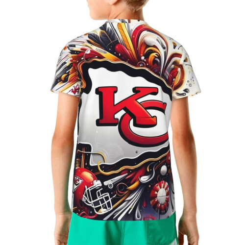 Νεανική κοντομάνικη μπλούζα KC Chiefs για λάτρεις των σπορ 2