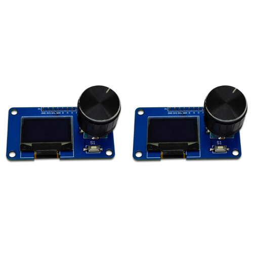 2X Modulo Display OLED da 0,96 Pollici con Pulsanti, Encoder Rotativo EC11, Interfaccia IIC, Schermo LCD