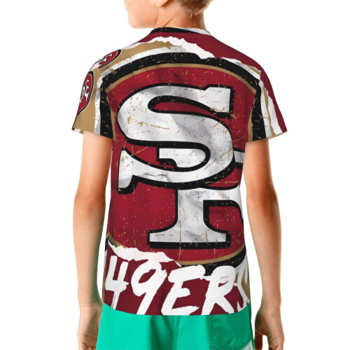 Νεανικό κοντομάνικο μπλουζάκι 49ers για λάτρεις των σπορ 1
