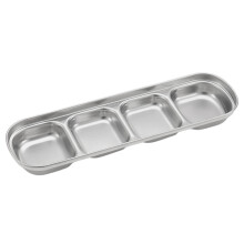 Utomhusbricka i rostfritt stål med fack, 1 st