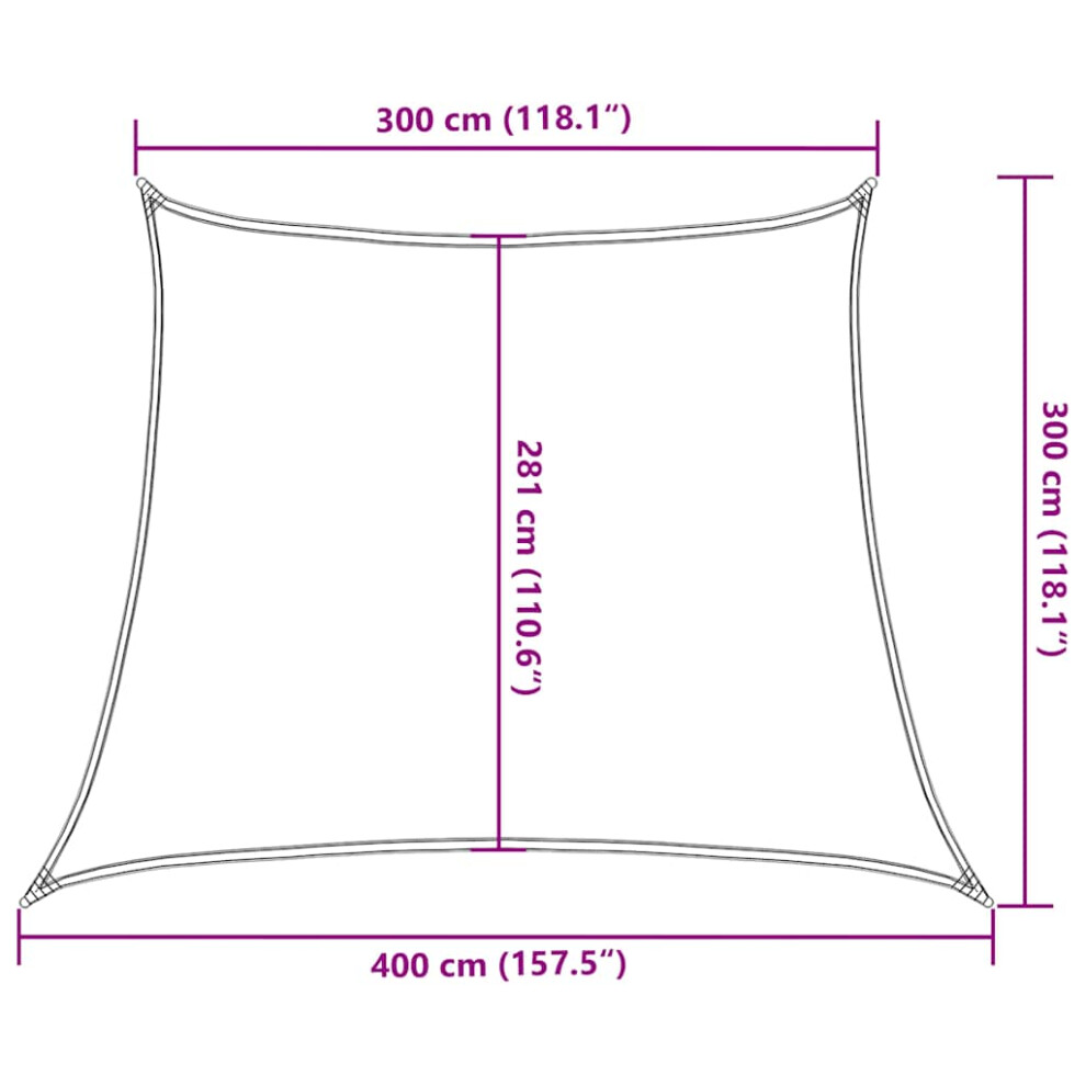 Vidaxl Sunshade Sail Patio Awning Canopy 160 G/M² Trapezium Blue 3/4X3 M Hdpe