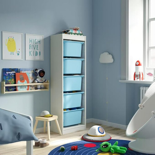 IKEA TROFAST Storage Unit with 5 Boxes 46x30x145cm