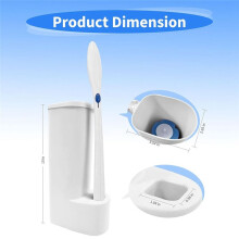 Toilet Wand Holder (Holder Only, No Toilet Wand) Wall Mounted Holder for Disposable Toilet Wand Refill (White)