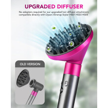 Hair Styler Airflow Attachment,No Hot Plates,Hot Air Styler Attachment,for Airwrap HS01 HS05 HS08 FlexStyle Styler