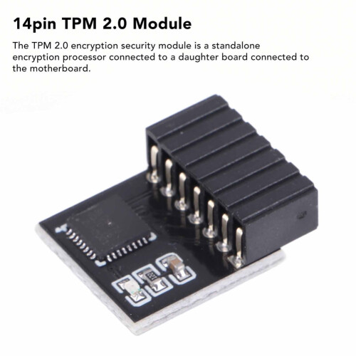 14pin TPM 2.0 Module TPM SPI Module 14Pin SPI TPM 2.0 Encryption Security Module Remote Card for  Motherboard 2