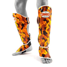 Sandee Kids Shin Guards (Junior) Camo Orange