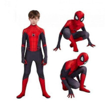 (140CM, BLUE) Kids Spiderman Cosplay Suit Far From Home Spiderman Costume Halloween