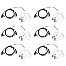 6X 2 Pin Secret Tube D'Air Acoustique Mic Microphone Casque Ecouteur Oreillette Casque Oreillette Casque pour Talkie Walkie Radio