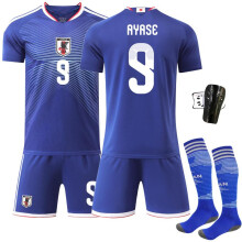 (Size 9 with socks + protective gear, #2XL) (No. 9 Ayase Ueda) Japan National Team Home Jersey – 2026 World Cup