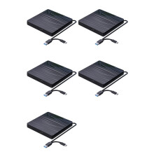 5X External CD/DVD Drive USB 3.0 & Type-C Portable CD DVD +/-RW Burner Optical Drive Reader Writer DVD Player