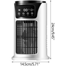 Portable Air Conditioner Home Mini Air Cooler Portable Air Conditioner for Office 6 Gears Wind Black White