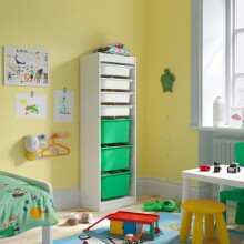IKEA TROFAST Storage Unit with 7 Boxes 46x30x145cm