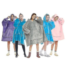 (Dark Grey) Oversized Hoodie Blanket Hoodie Ultra Comfy Sherpa Fleece Giant Sweatshirt For Adult/a