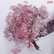 (PINK) Natural Fresh Dried Flowers Gypsophila Bouquet Wedding Home Decor