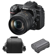 NIKON D7500 + NIKON AF-S DX 16-80MM F2.8-4E ED VR+laukku+EN-EL15A akku