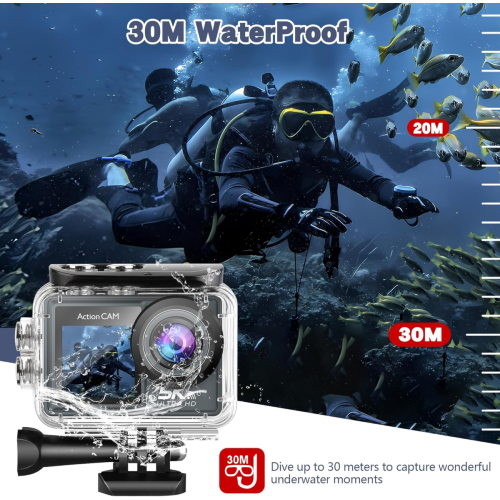 Κάμερα δράσης 5K 30FPS 48MP Ultra HD υποβρύχια κάμερα με EIS, WiFi, τηλεχειριστή 2