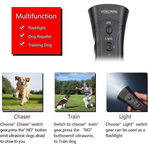 Anti Barking Device, Dual Ultrasonic Dog Repeller and Training Tool with LED Flashlight for Indoor Use 1