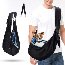 Sac de transport pour petits chiens avec bandoulière réglable, sac de voyage léger et respirant pour animaux de compagni