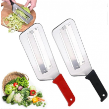 Coupe-julienne à double lame rouge et noire, râpe-légumes en acier inoxydable pour chou et salade