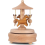 Ξύλινο μουσικό ειδώλιο Carousel Horses 6 ιντσών με φινίρισμα οξιάς για δια 2