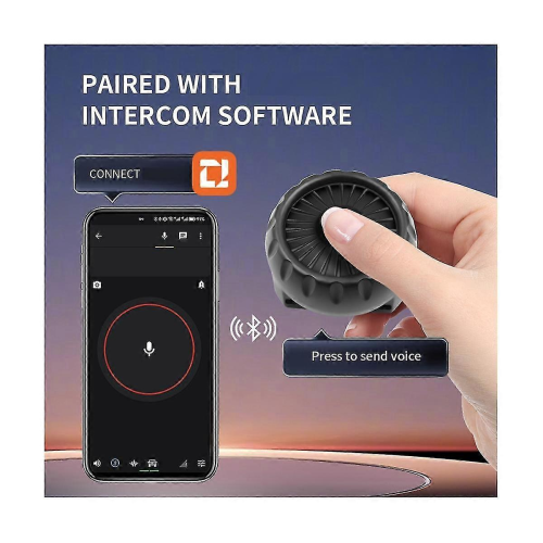 Botón de control PTT inalámbrico Bluetooth para walkie-talkie con correa ajustable, compatible con iOS y Android para us 2