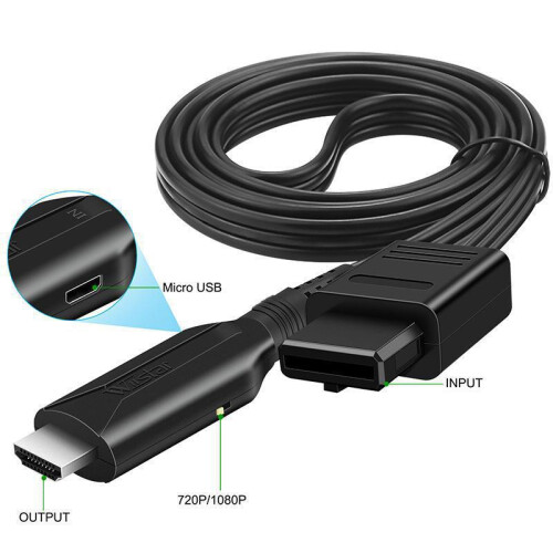 Μετατροπέας Wii σε HDMI για κονσόλα Wii, καλώδιο εξόδου βίντεο 720P 1080P HD γι