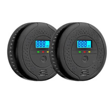 2er-Pack digitaler Kohlenmonoxidmelder mit LCD-Bildschirm, CO-Alarm für Zuhause, Küche und Schlafzimmer