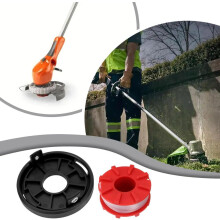 Ensemble de pièces de rechange pour tondeuse à gazon comprenant 3 bobines, 1 capuchon et 1 ressort hélicoïdal, compatibl