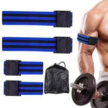 Blutflussrestriktionsbänder, 4er-Pack für Beine, Arme und Gesäß, Okklusionstraining, BFR-Bänder, Blau