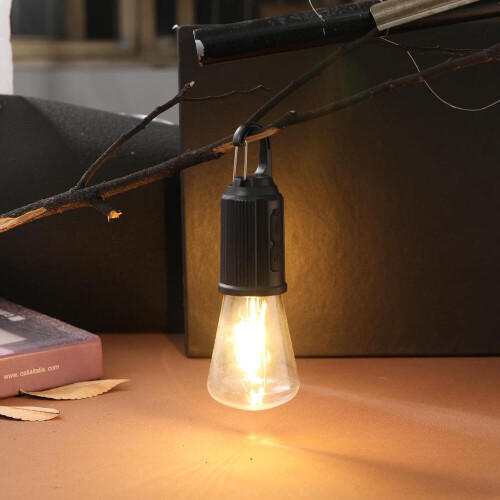 2PCS Επαναφορτιζόμενα Αδιάβροχα LED Φώτα Κατασκήνωσης με Καλώδιο USB, 3