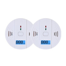 2er-Pack ultraempfindlicher Kohlenmonoxidmelder mit 85 dB lautem Alarm und LED-Blitzlicht für den Notfalleinsatz in Haus