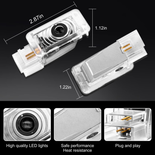 τεμάχια προβολέα λογότυπου πόρτας LED 3D με σκιά και φώτα συμβατό με C 2