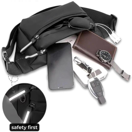 Τσάντα μέσης Plus Size με πολύ μακρύ λουράκι 66 ιντσών για άνδρες, ρυθμιζ 1