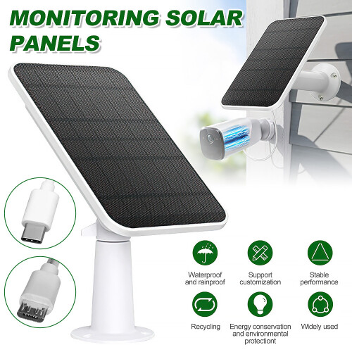 Solar Panel for Security Camera Outdoor USB Charging Weather Resistant Solar Power Supply 1