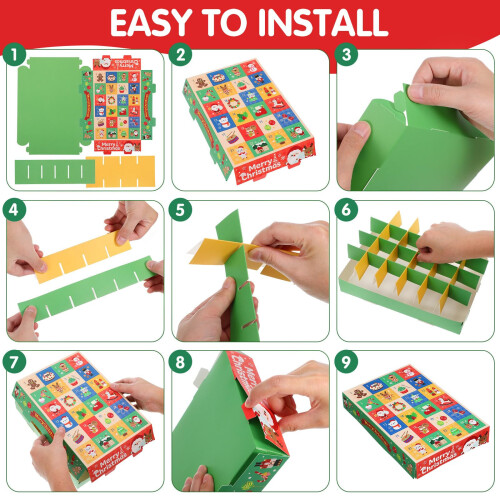 πακέτα DIY Χριστουγεννιάτικο Ημερολόγιο Advent Κενά Κουτιά, Κουτιά Αρι 2