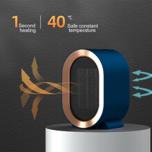 Desktop Mini 1200W PTC Ceramic Fan Heater with UK Plug - Auto Shut-Off, Quiet 36dB, Portable Space Heater